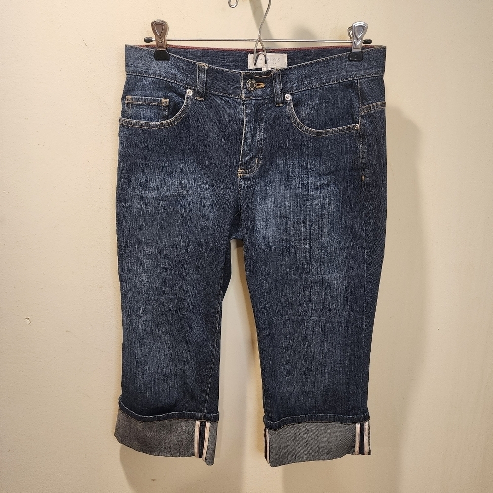 TALBOTS Women's Denim Capri  Short size 2p - Picture 3 of 10